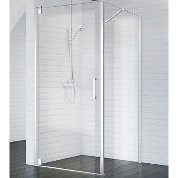 Душевой уголок BelBagno Marmi 80х100 MARMI-AH-1-80/100-C-Cr профиль Хром стекло прозрачное — фото 1, Прямоугольные душевые уголки