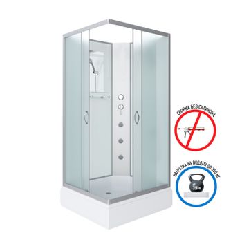 Душевая кабина Niagara Classic NG-33984-14QBKG (90х80х200) средний поддон(26см),стекло матовое,4 мес — фото 2, Душевые кабины