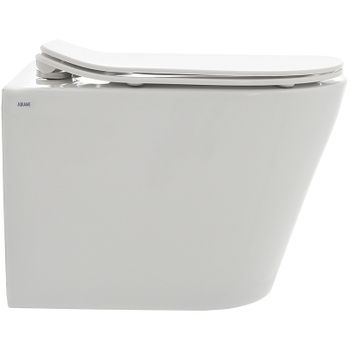 Унитаз AQUAme AQM2001 подвесной Белый глянец с сиденьем Микролифт — фото 6, Подвесные унитазы