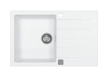 Мойка для кухни ALVEUS GRANITAL CADIT 20 ARCTIC - G11 790 X 500 1X в комплекте с сифоном 1132823, — фото 1, Кухонные мойки