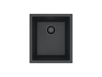 Мойка для кухни ALVEUS OMNI 10 GRANITAL DEEP BLACK-G90 BE 400x450x198 с сифоном 1148151 — фото 1, Кухонные мойки