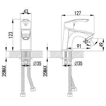 Смеситель для раковины Lemark Plus Strike LM1106C Хром — фото 2, Смесители для раковины
