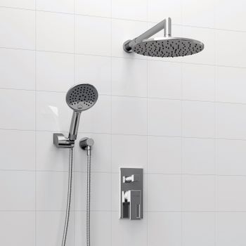 A14130 Встраиваемый комплект для душа с верхней душевой насадкой и лейкой — фото 1, Встраиваемые душевые комплекты