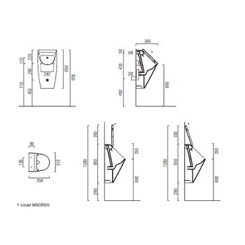 Писсуар GSI Community 909811 подвесной Белый без крышки — фото 2, Писсуары