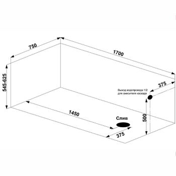 Акриловая ванна Bas Веста 170x75 L В 00143 без гидромассажа — фото 2, Акриловые ванны