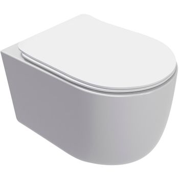 Унитаз AQUAme AQM2012 подвесной Белый глянец с сиденьем Микролифт — фото 1, Подвесные унитазы