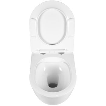 Унитаз Bond Oval F10-10 подвесной Белый с сиденьем Микролифт — фото 6, Подвесные унитазы