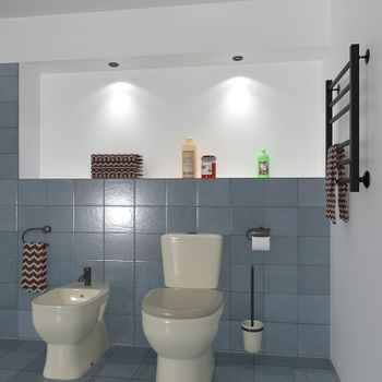 Электрический полотенцесушитель Маргроид Вид 81-10 профильный 600x500 8110-6050-1081-9005R правый Че — фото 2, Электрические полотенцесушители