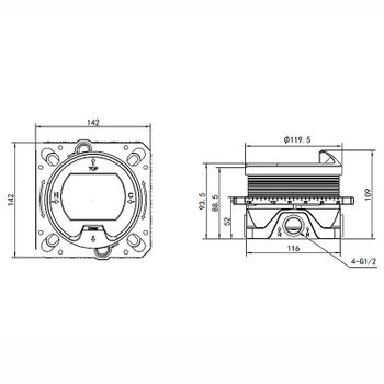 Смеситель для душа AQUAme AQM8802CR с термостатом Хром — фото 3, Смеситель для душа