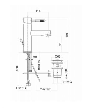 Смеситель для раковины Fiore Xenon 44CR5271 Хром — фото 2, Смесители для раковины