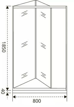 Душевая дверь Good Door Infinity SD-80-C-CH 80 профиль Хром стекло прозрачное — фото 3, Складные душевые двери
