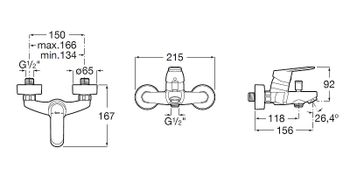 Смеситель для ванны Roca Alfa 5A0D25C0M Хром — фото 2, Смеситель для ванны