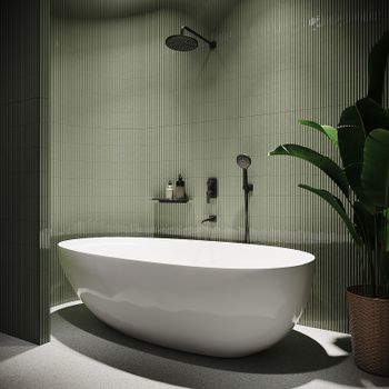 Душевая система Iddis Ray RAYBL03i68 Черная матовая — фото 3, Встраиваемые душевые комплекты