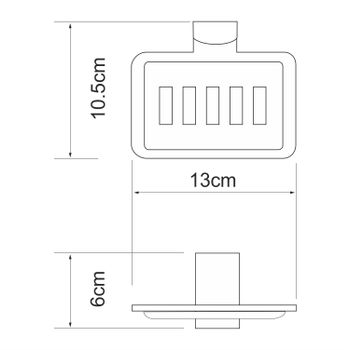 Leine K-5069WHITE Мыльница решетка — фото 4, Мыльницы