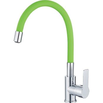 Смеситель для кухни Haiba HB70112-12 Хром Зеленый — фото 1, Смесители для кухни