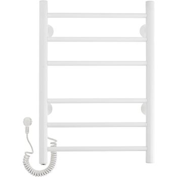 Электрический полотенцесушитель Domoterm Аврора DMT 109-6 40x60 EK L Белый матовый — фото 1, Электрические полотенцесушители