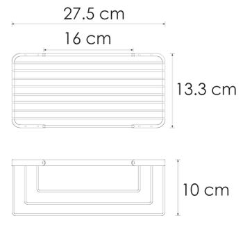 K-711POLISHED BLACK Полка металлическая — фото 2, Прочие аксессуары и комплектующие