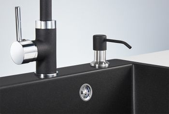 Granula-1403, ЧЁРНЫЙ, ДОЗАТОР КУХОННЫЙ — фото 2, Дозаторы для кухонных моек