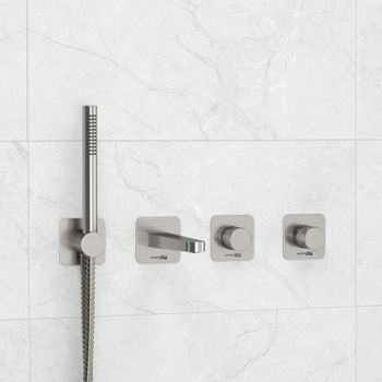 A6451.296.298.275.100.276 Встраиваемый комплект для ванны с лейкой и изливом — фото 1, Смеситель для ванны