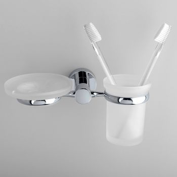 Donau K-9426 Держатель стакана и мыльницы — фото 2, Аксессуары для раковины