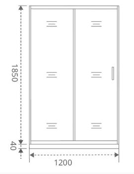 Душевая дверь Good Door Latte WTW-120-C-WE 120 профиль Белый стекло прозрачное — фото 3, Раздвижные душевые двери