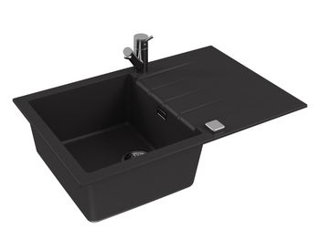 Мойка для кухни ALVEUS GRANITAL CADIT 20 CARBON - G91 790 X 500 1X в комплекте с сифоном 1132823, — фото 2, Кухонные мойки