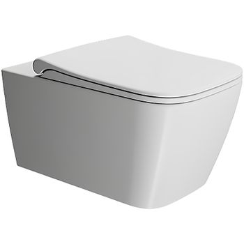 Унитаз GSI Nubes 961509 подвесной Белый матовый без сиденья — фото 1, Подвесные унитазы