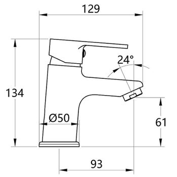 Смеситель для раковины Melodia della vita Aria MDV35720 Хром — фото 2, Смесители для раковины