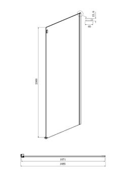 Душевой уголок Ambassador Benefit 130x110 19022202HBB-110HBB профиль Черный стекло тонированное — фото 6, Прямоугольные душевые уголки