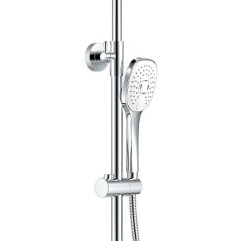 Душевая система Haiba HB24505-8 Белый Хром — фото 4, Душевые стойки