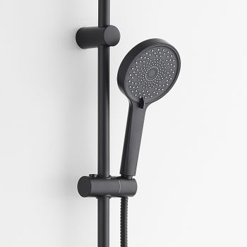 Душевая система Bond Cube B03-9588 Черная матовая — фото 4, Душевые стойки