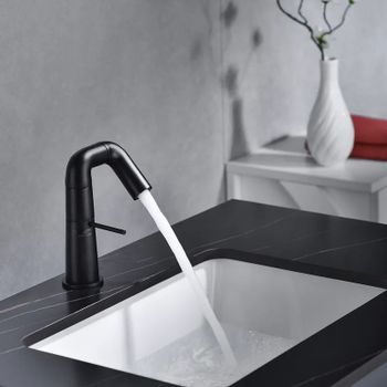 Смеситель для раковины Haiba HB10813-7 Черный матовый — фото 8, Смесители для раковины