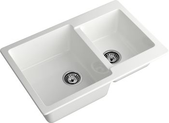 GRANFEST Мойка PRACTIK 780K 2 чаши 780*510мм иней арт.GF- — фото 1, Кухонные мойки