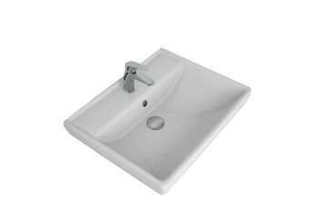 Q, 60 см, мебельный умывальник, керамический — фото 4, Мини-раковины