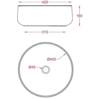 Раковина-чаша Artceram Cognac 42 COL001 16 00 Blu zaffiro — фото 2, Раковины накладные