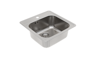 Мойка для кухни MORE 20 NAT-90 490 X 500 в комплекте с сифоном 1130550, — фото 4, Кухонные мойки