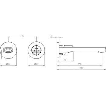 Смеситель для раковины E.C.A. Myra 102167603HEX-YY Хром — фото 2, Смесители для раковины