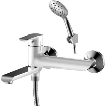 Смеситель для ванны Rossinka W35-33 Белый Хром — фото 1, Смеситель для ванны