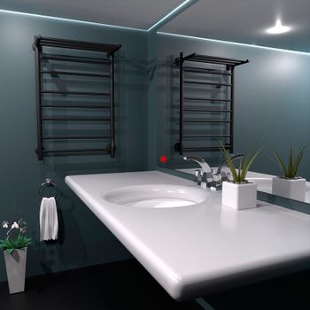 Электрический полотенцесушитель Маргроид Вид 10 800x500 10-8050-1051-9005R правый с полкой Черный ма — фото 4, Электрические полотенцесушители