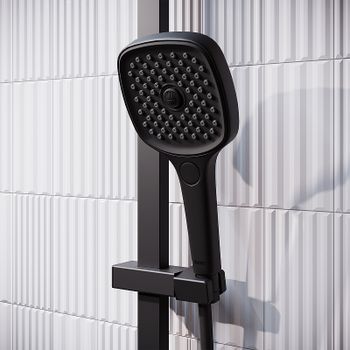 Душевая система Iddis Slide SLIBLBTi06 Черный матовый — фото 6, Душевые стойки