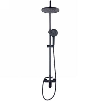 Душевая система Bond B01-8188 Черная матовая — фото 10, Душевые стойки