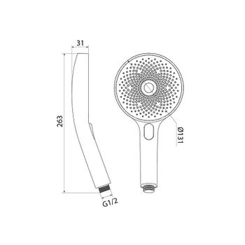 Ручной душ Iddis SpaHome SPA3F0Bi18 Черный — фото 4, Лейки для душа