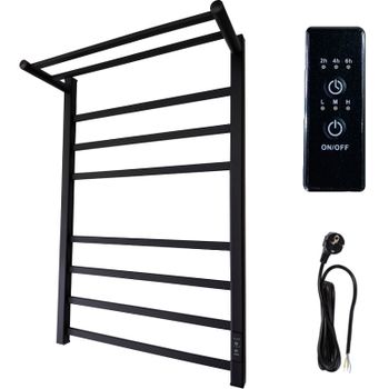 Электрический полотенцесушитель Маргроид Вид 81-10 профильный 800x500 8110-8050-1083-9005R правый с  — фото 1, Электрические полотенцесушители