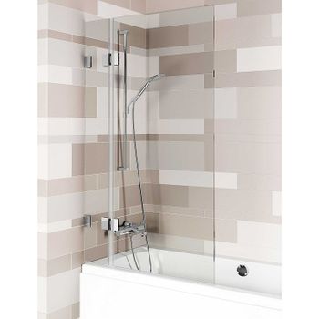 Шторка на ванну Riho VZ Scandic NXT X109 100x150 L G001149120 (GX00212C1) профиль Хром стекло прозра — фото 1, Шторки для ванной распашные