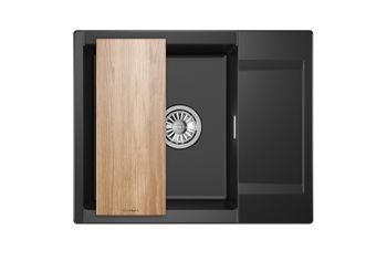 Granula-ES-6202, ТУРМАЛИН, кухонная мойка, кварц, ESTETICA — фото 3, Кухонные мойки