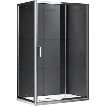 Душевой уголок Gemy Victoria 120х100 профиль Хром стекло прозрачное — фото 1, Прямоугольные душевые уголки