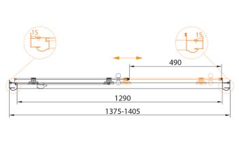 Душевая дверь CEZARES GIUBILEO-BF-1-140-C-Br — фото 2, Душевые двери в нишу