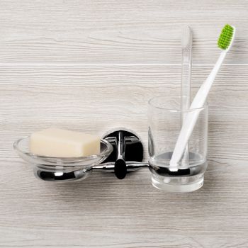 Rhein K-6226 Держатель стакана и мыльницы — фото 2, Аксессуары для раковины