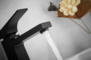 Смеситель для раковины Rose R10H R1001H-1 Черный матовый — фото 3, Смесители для раковины