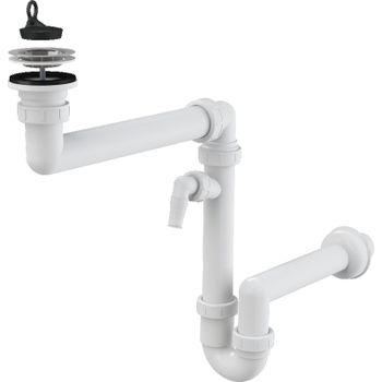 Сифон для кухонной мойки Alcaplast A870P-DN40 Белый — фото 1, Сифоны для кухонной мойки